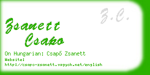 zsanett csapo business card